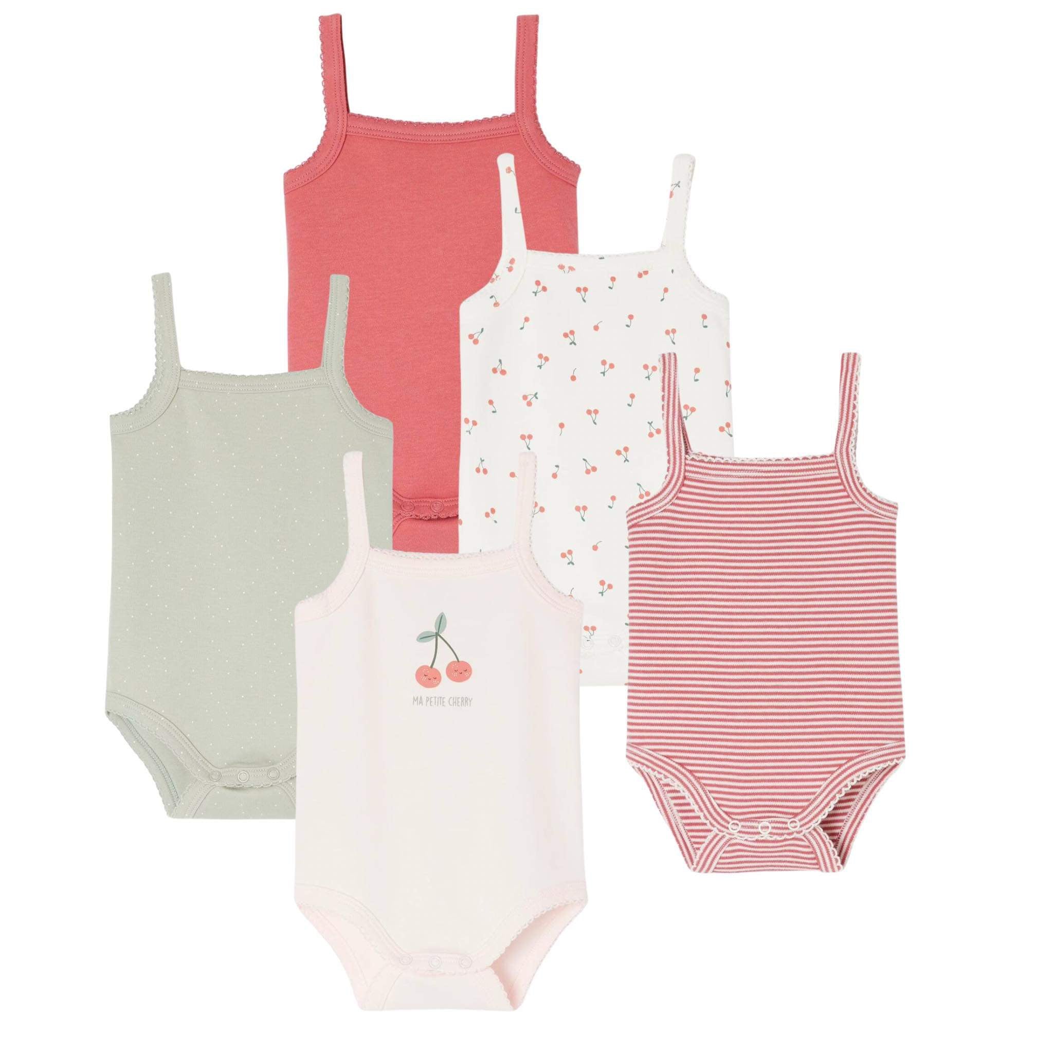 Baby bodysuit| Ruffled trim,Cotton