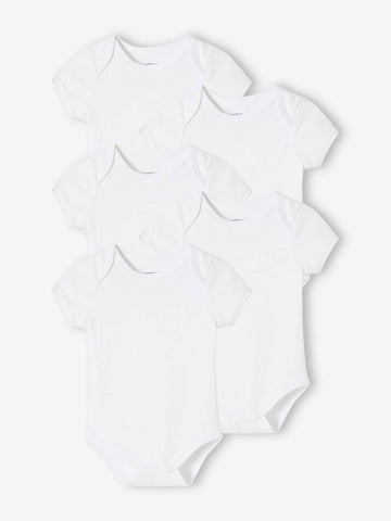 Baby Bodysuit|White,Cotton,Cutway neck