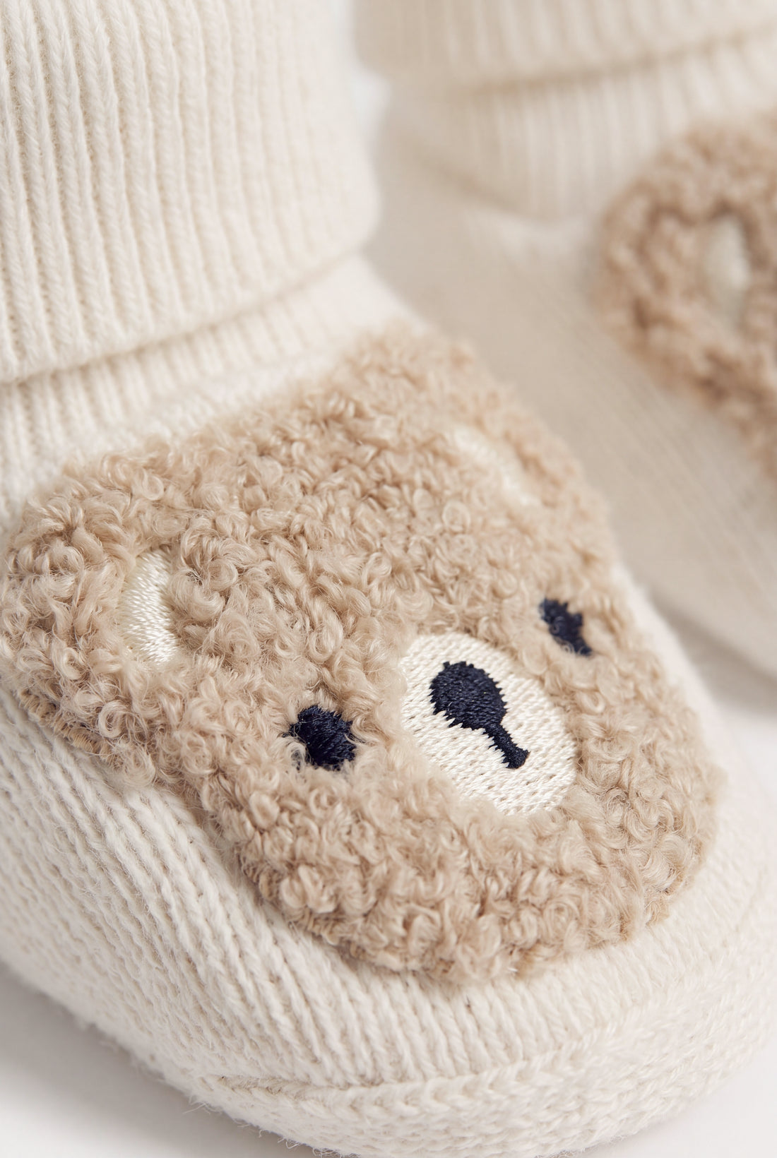 Baby Knit  Booties - Appliqué Bear