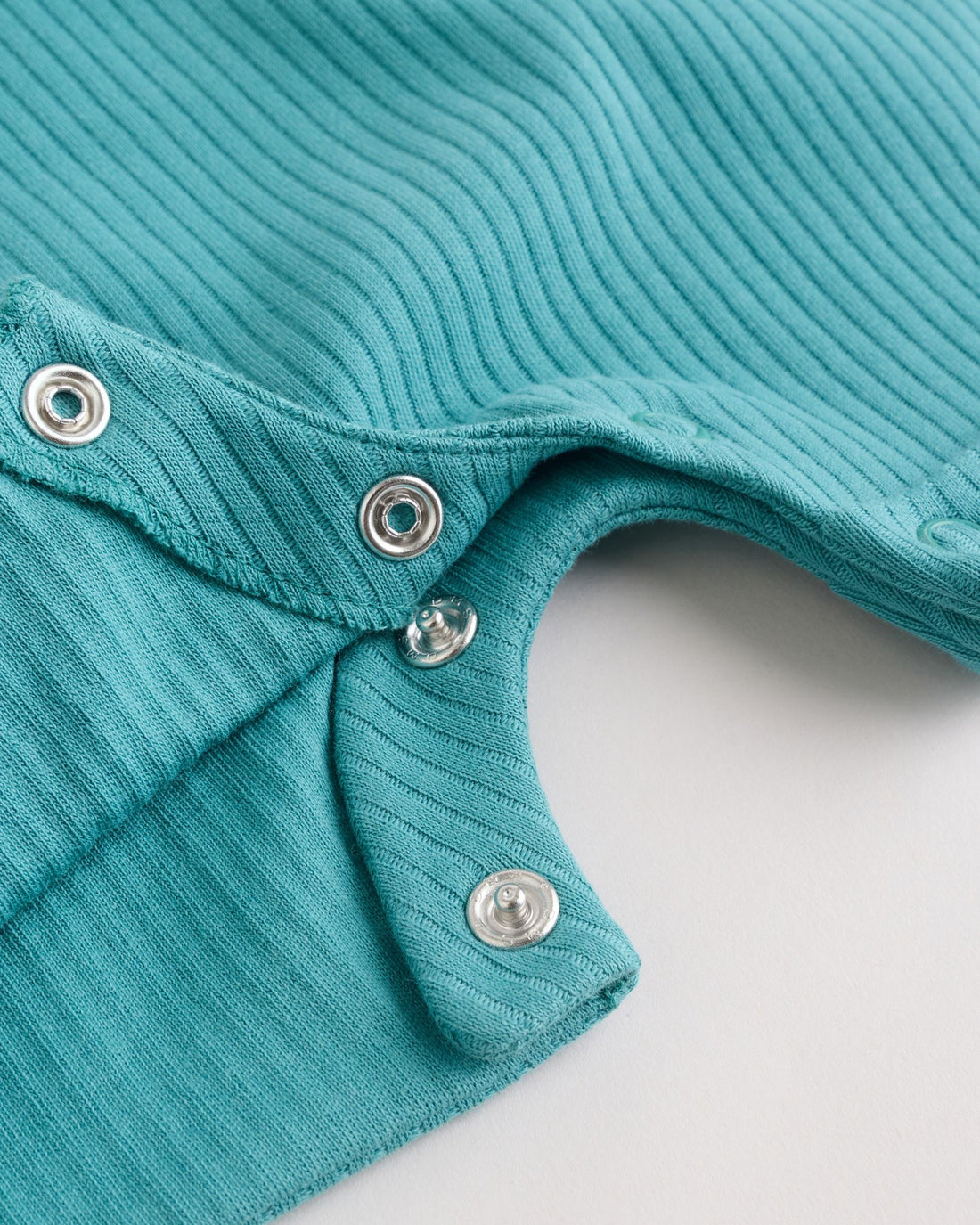 3 Pack Baby Ribbed Short Sleeve Romper - Dusky Blue/Teal/Grey Marl