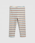 Baby & Toddler Ribbed Cotton Leggings – Blue & Rust Brown Stripe
