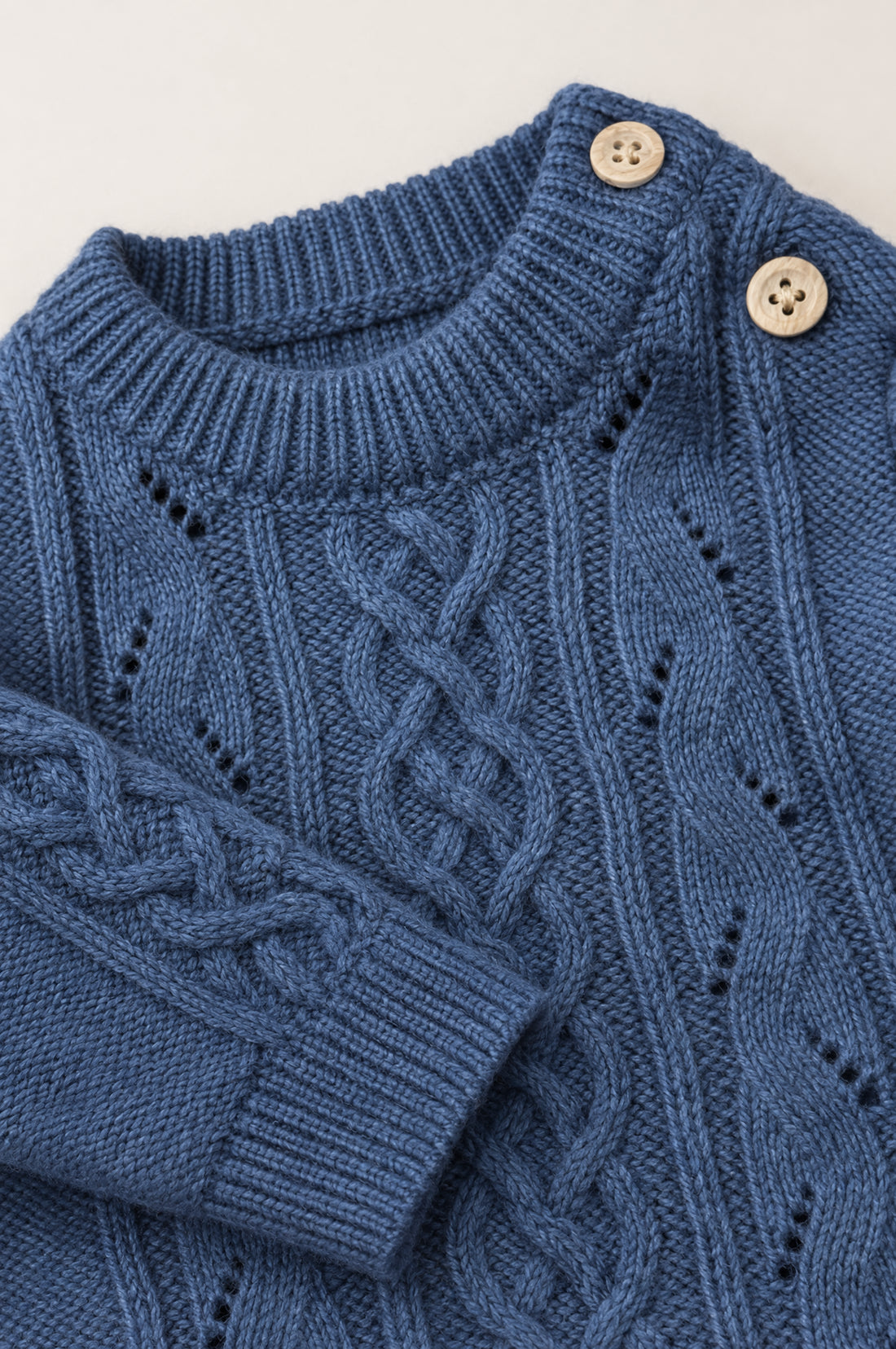 Baby Boy's Cable Knit Navy Blue Jumper