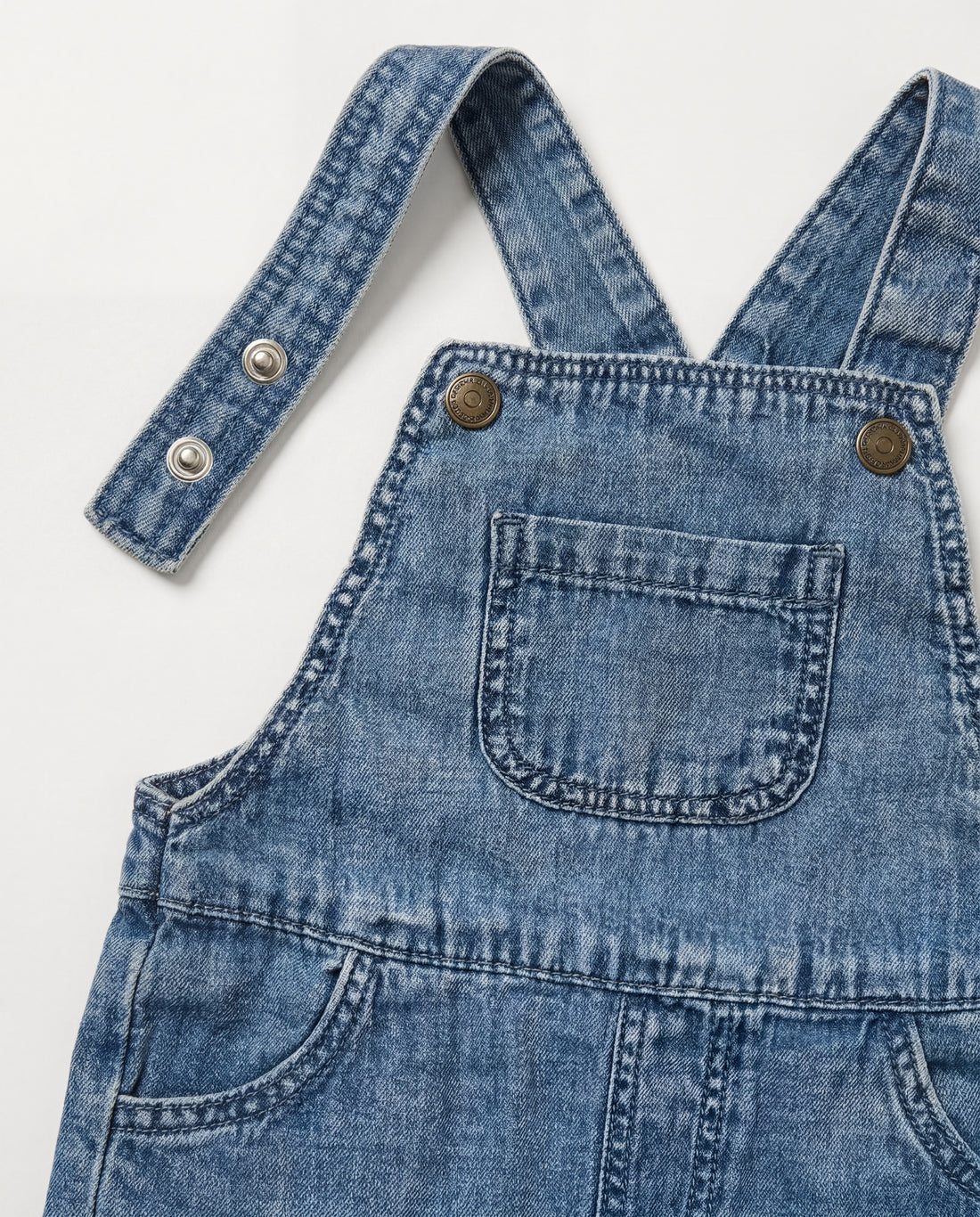 Toddler Baby Denim Dungaree - Denim Wash