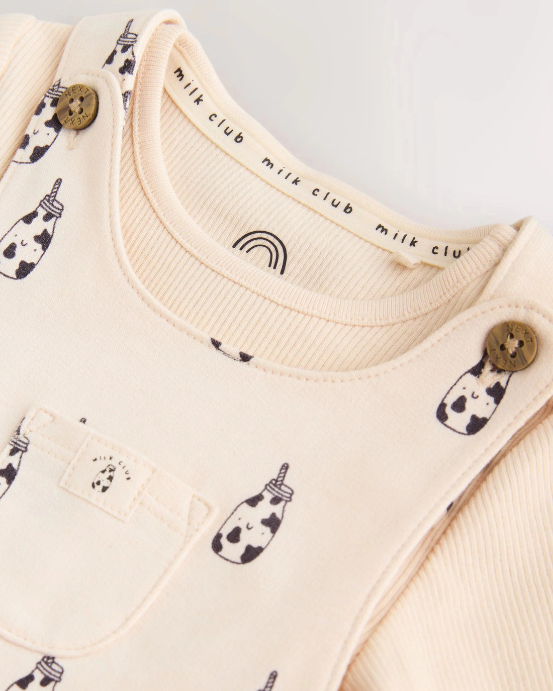Baby Dungaree Set - Cream, Milk Club