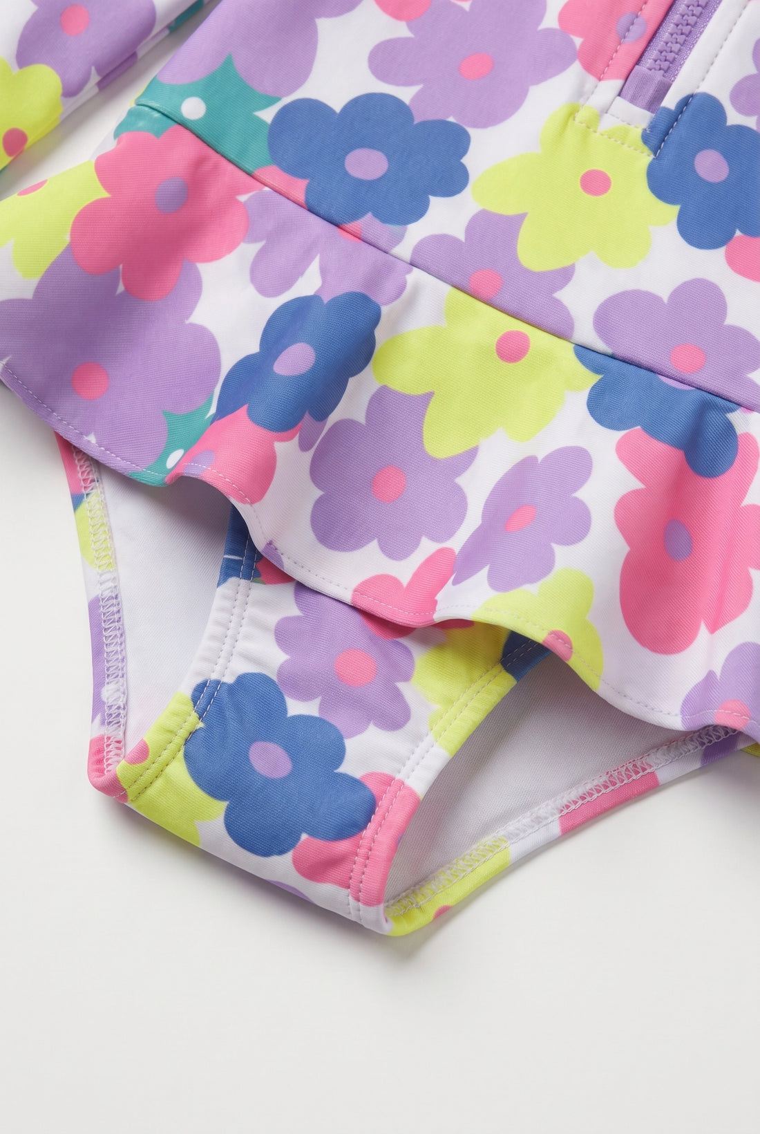 Baby Girl's Floral Print Swimsuit — Multi-colour