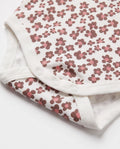 Close up of three popper crotch fastening on baby girls floral print cotton bodysuit – PTex Fashion