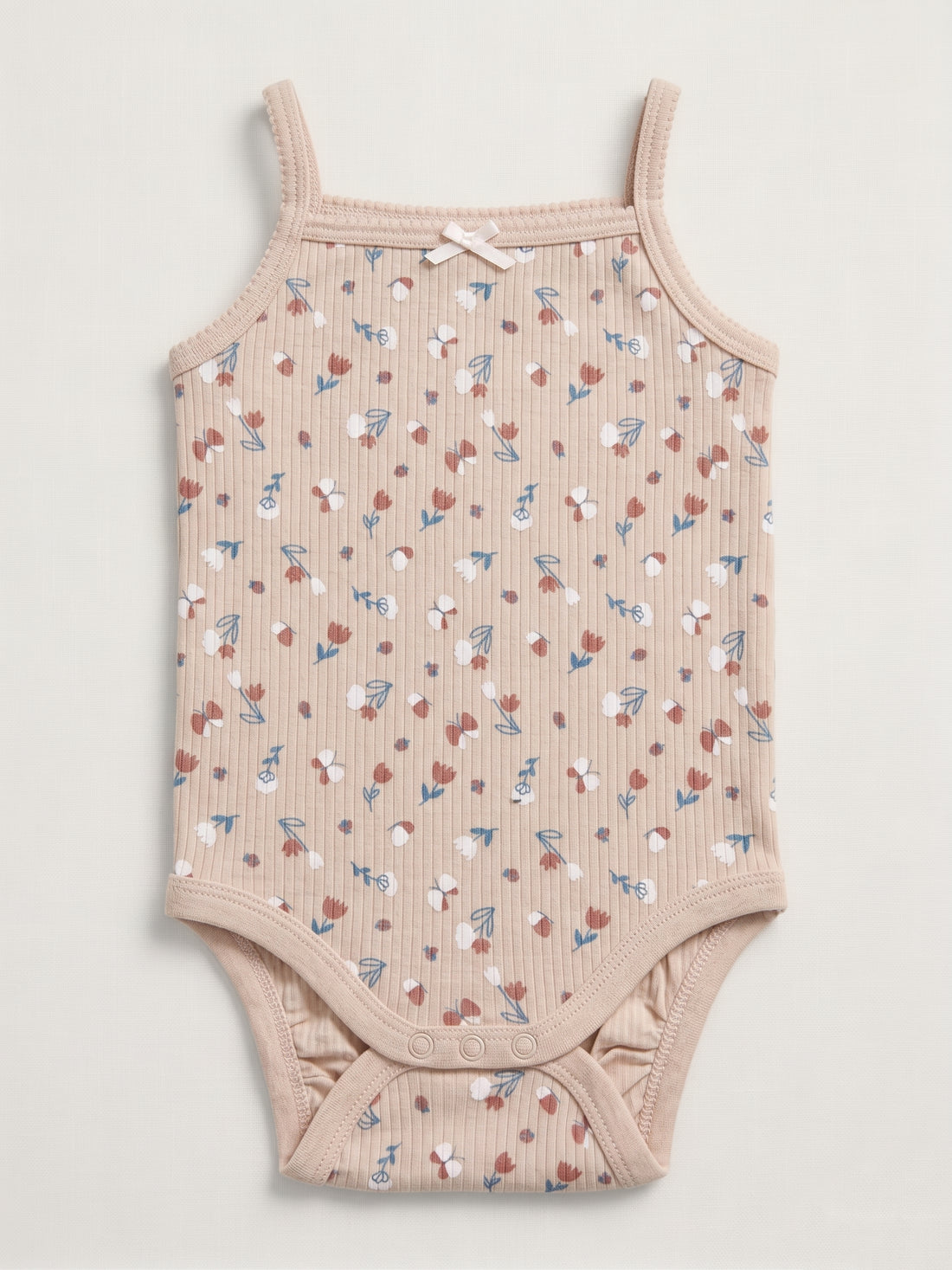 Twin Pack Girl's Sleeveless Bodysuits|Ruffled sleeve, Rib Cotton,Snap Button
