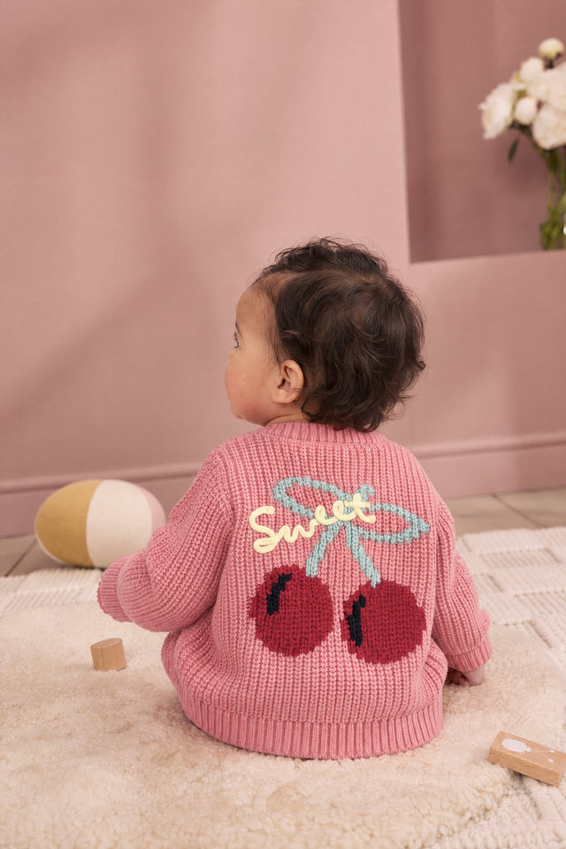 PTex Fashion – Baby Girl’s Knit Cardigan – Pink