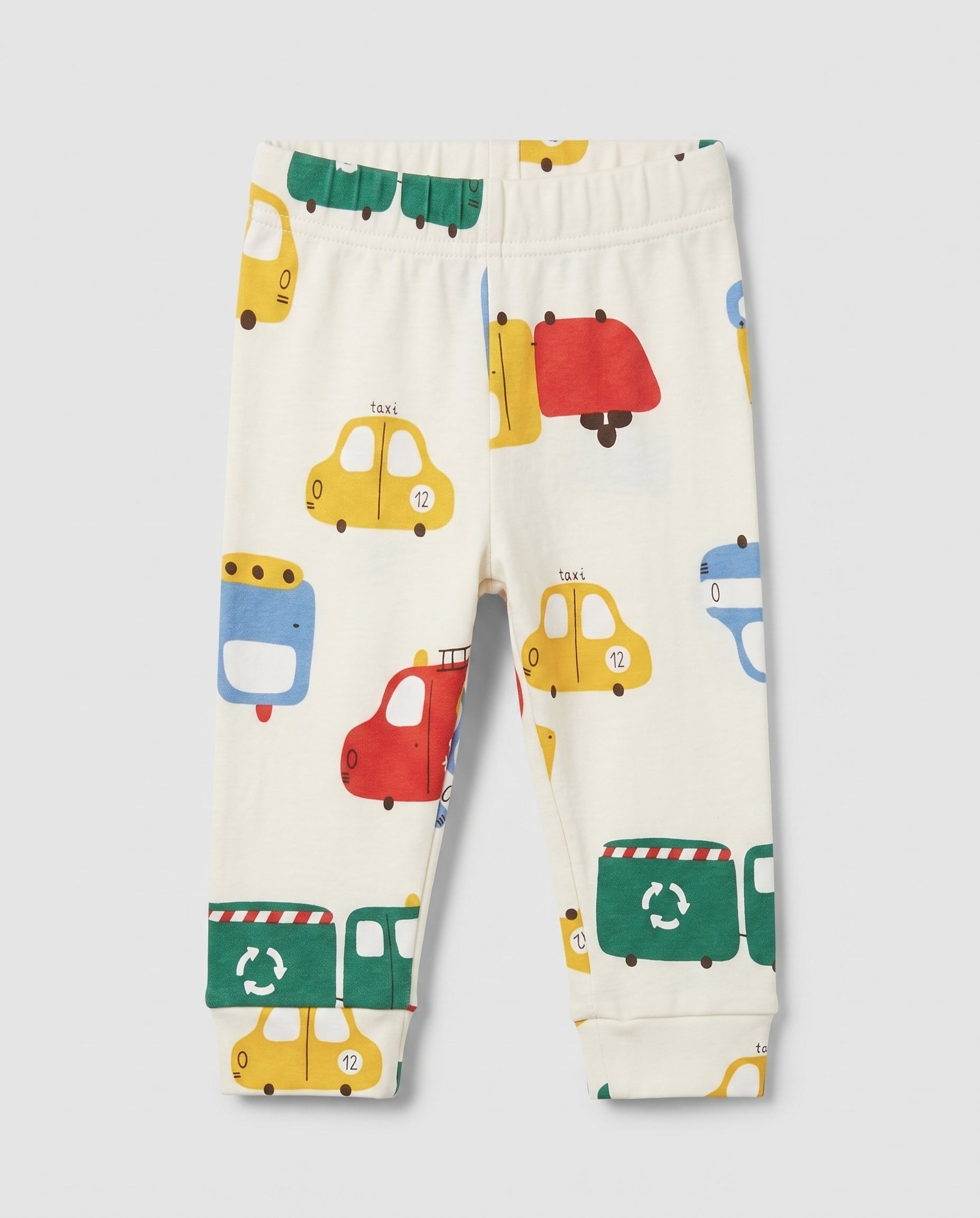 Baby & Toddler Soft Cotton Leggings - Vehicle Print