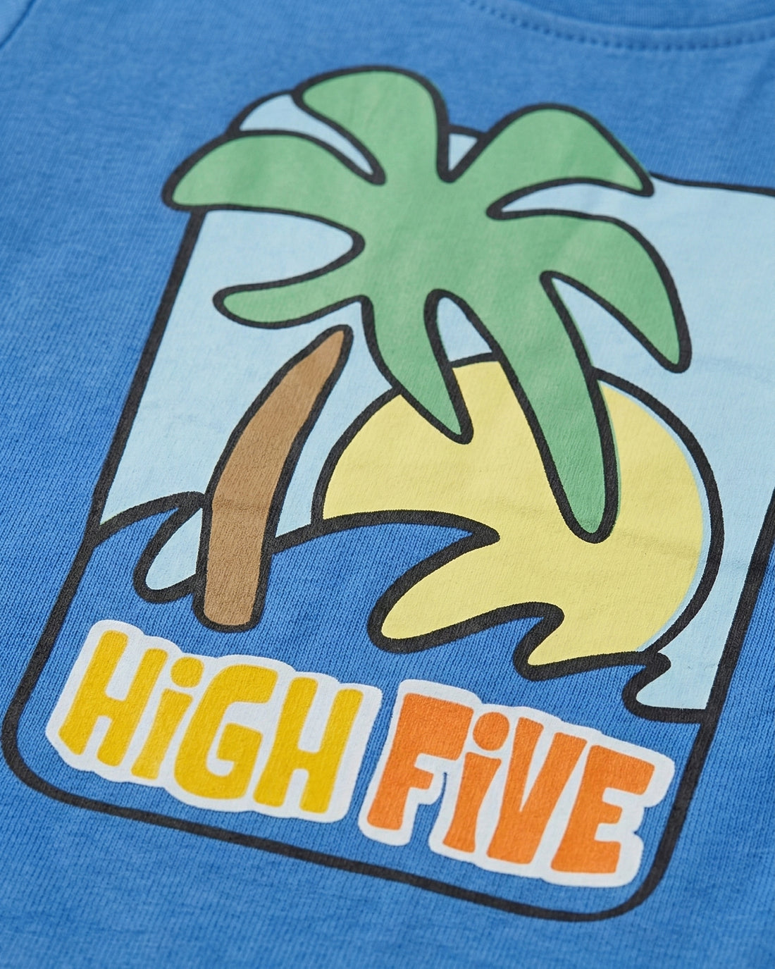 Baby Half Sleeve Cotton T-Shirt - Blue Print