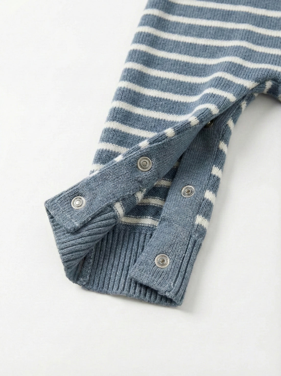 Striped Knit Hooded Romper