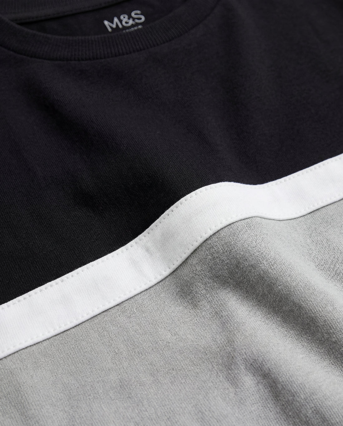 Boys' Colour-block Short-Sleeve T-Shirt - Black & White