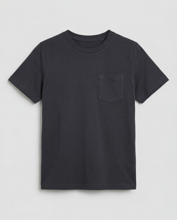 Boy's Half Sleeve Cotton Regular Fit Black T-Shirt