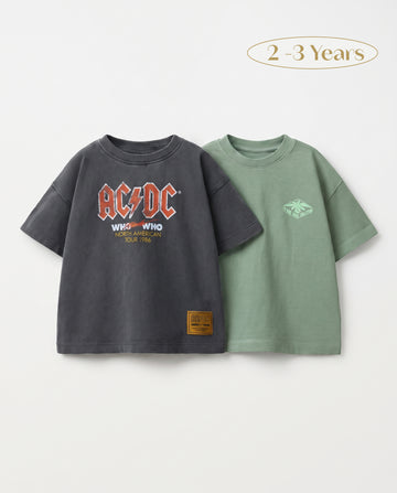 Boy's 2-Pack Drop Shoulder T-Shirt Set