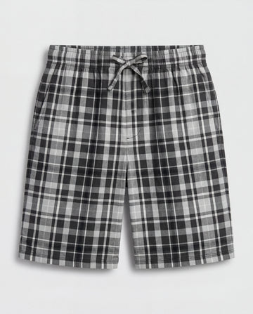 Boy's Stripe Pull-On Short Pant - Black & White