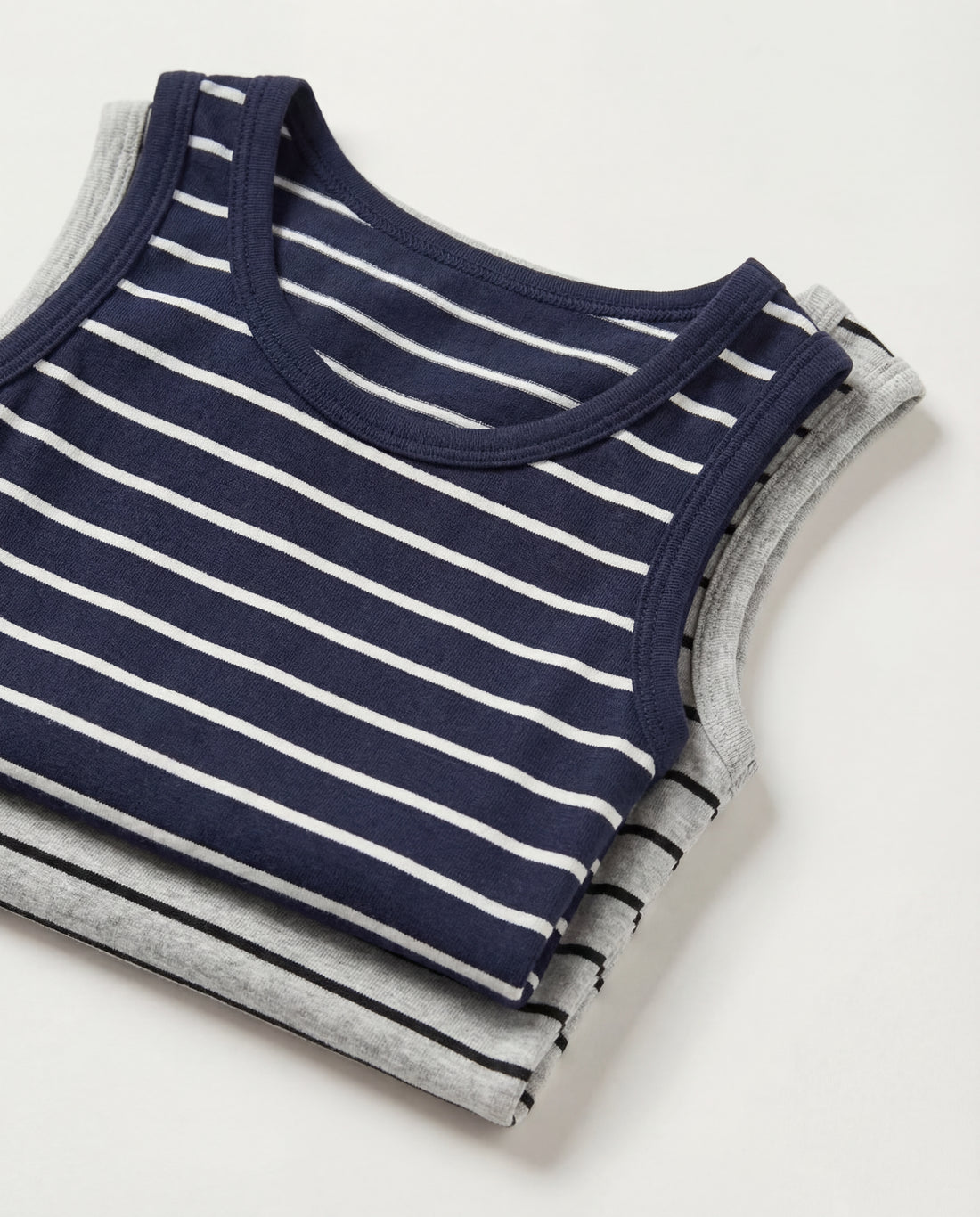 Kids Classic Striped Light Grey Tank Top 