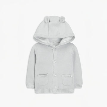 Bear Hooded Baby Cardigan