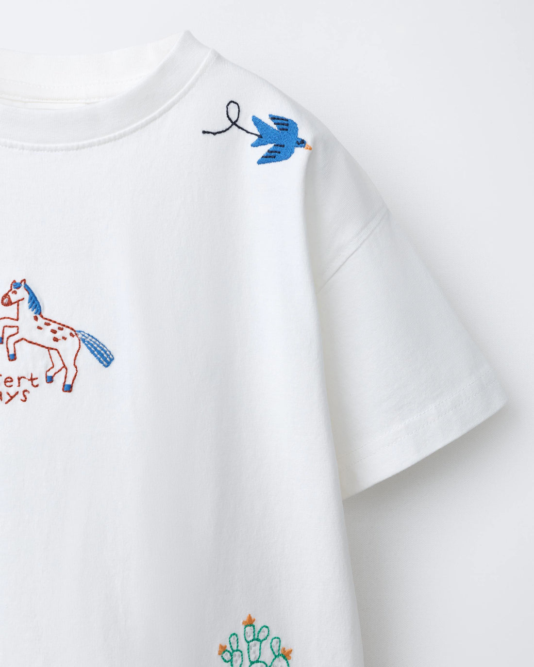 2-Piece Embroidered Tee & Denim Set