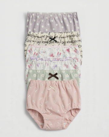 Pack of 6 Korean Style Toddler Girl's Soft Cotton Assorted Underwear