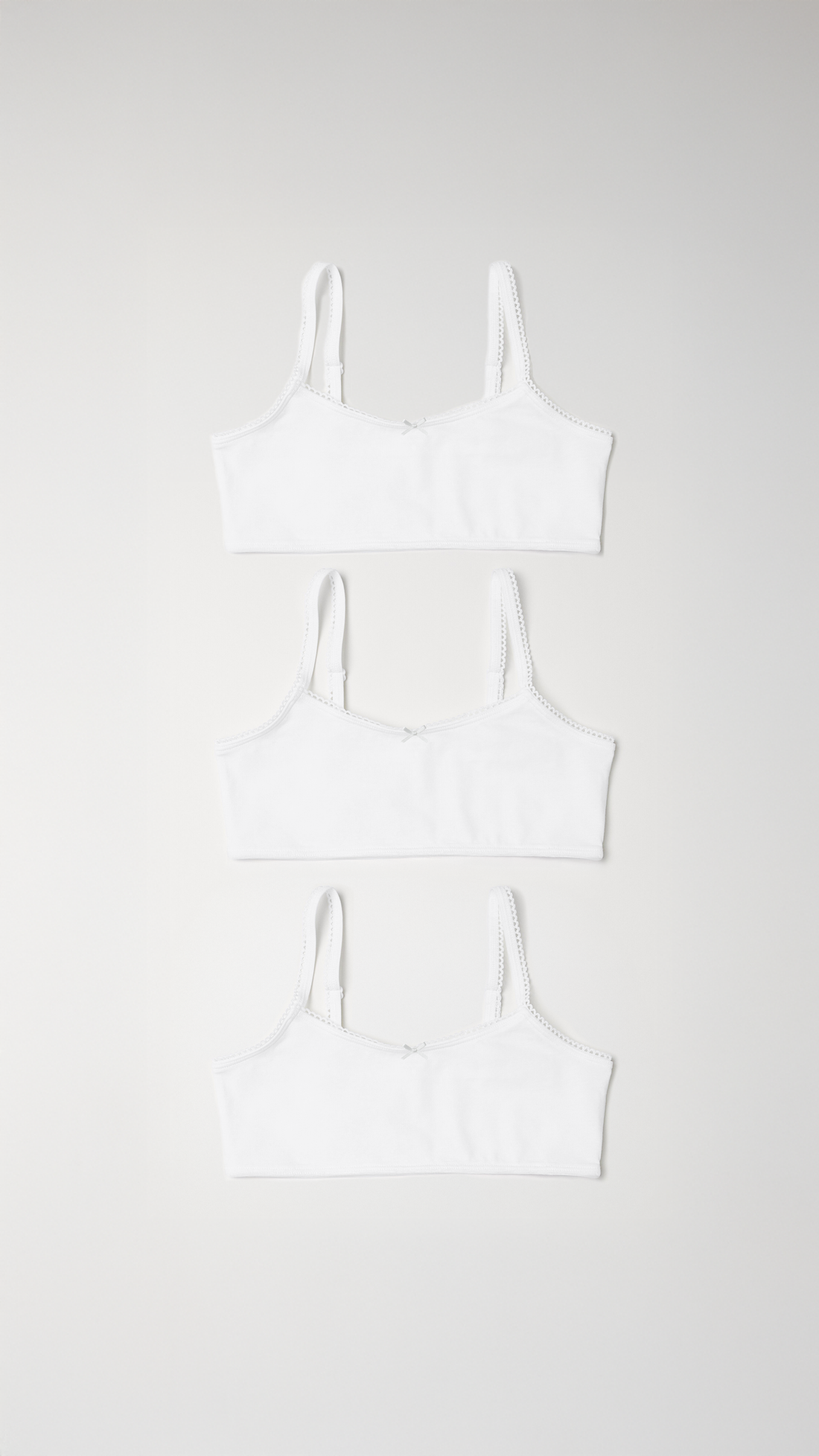girl's soft cotton bra 3 pieces pack