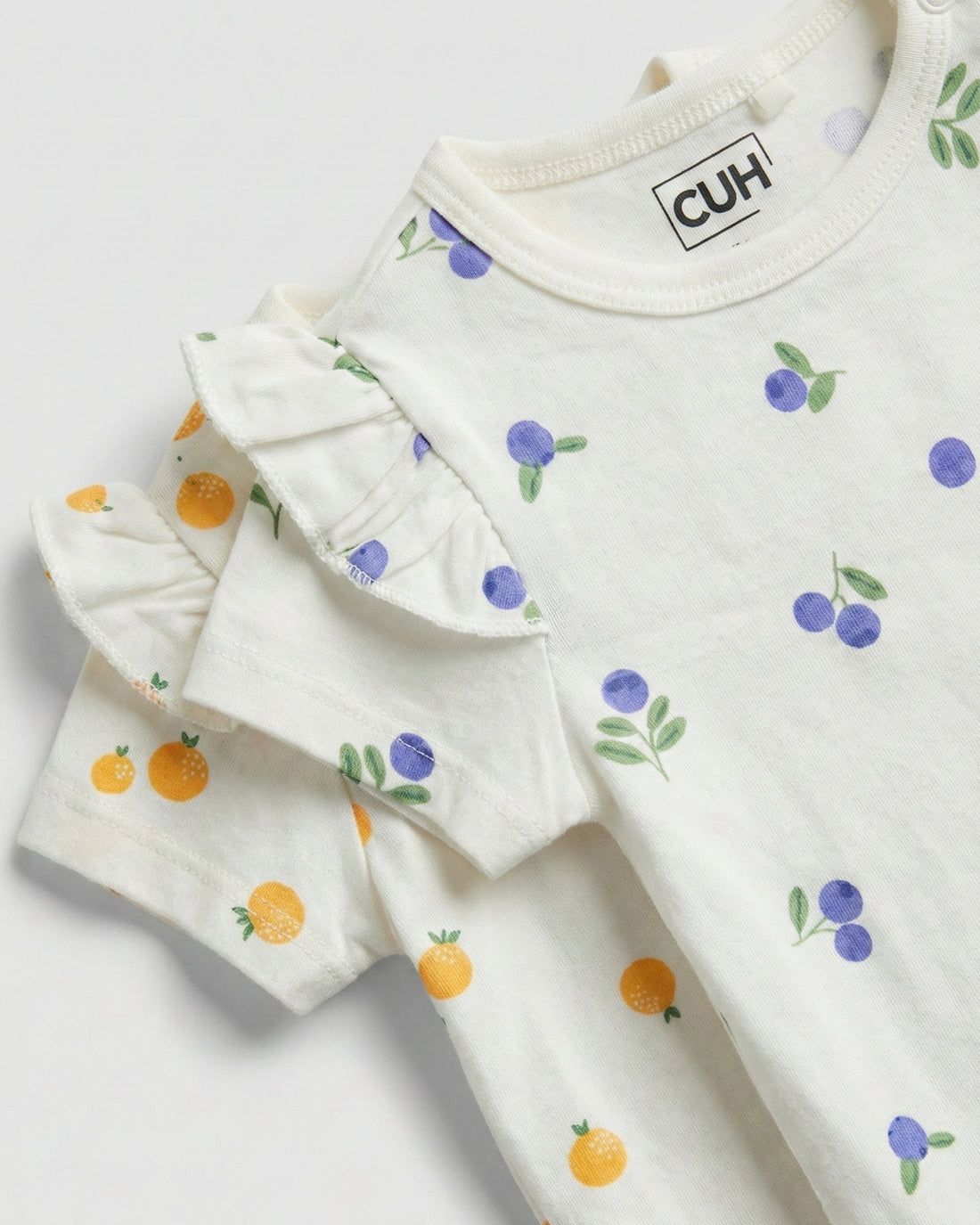 2-Pack Baby Girl Ruffle Sleeve Cotton Bodysuits