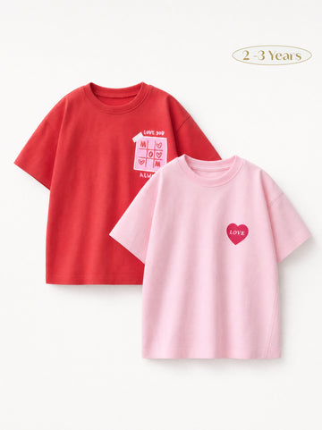 Girls' 2-Pack T-Shirt Set – Love Prints