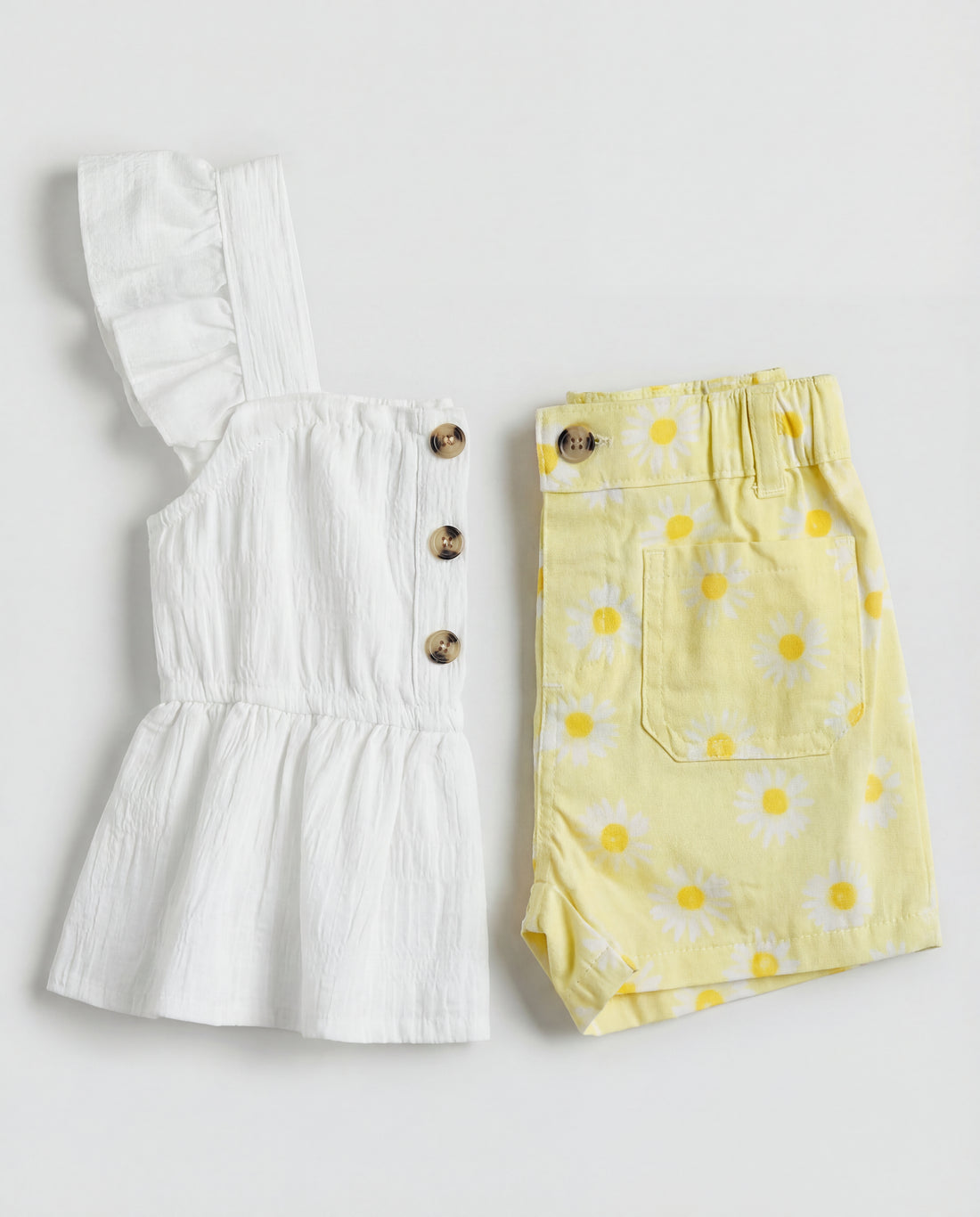 2-Piece Toddler Girl's Crinkled Ruffled Sleeve Set