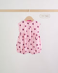 Girl's Baby Romper – Polka Dot Blush Pink