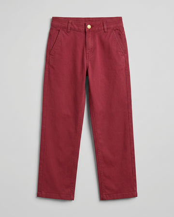 Girl's Classic Chino Pant – Berry Red