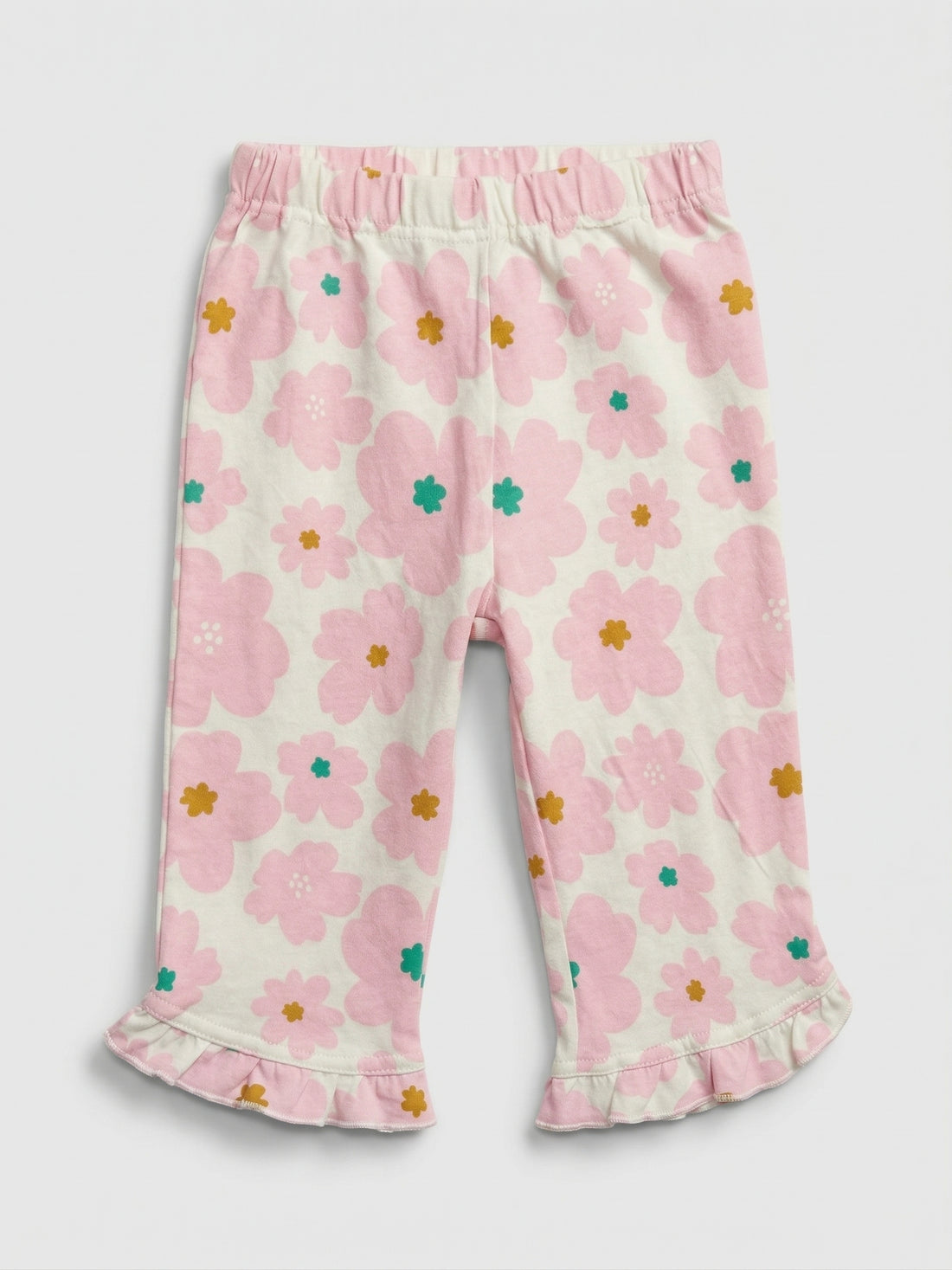 Girls Soft Cotton 3/4 Leggings floral print