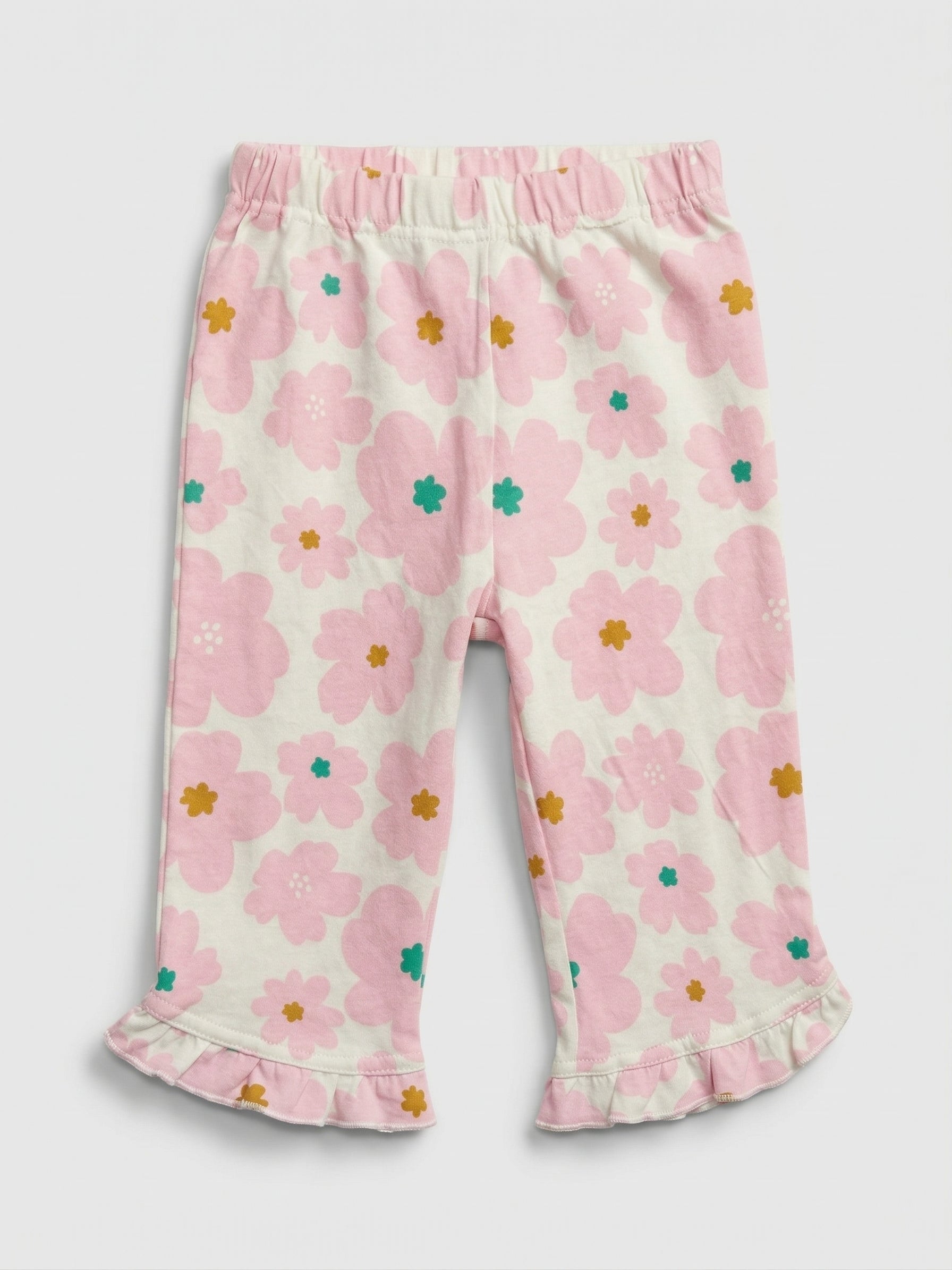 Girls Soft Cotton 3/4 Leggings floral print