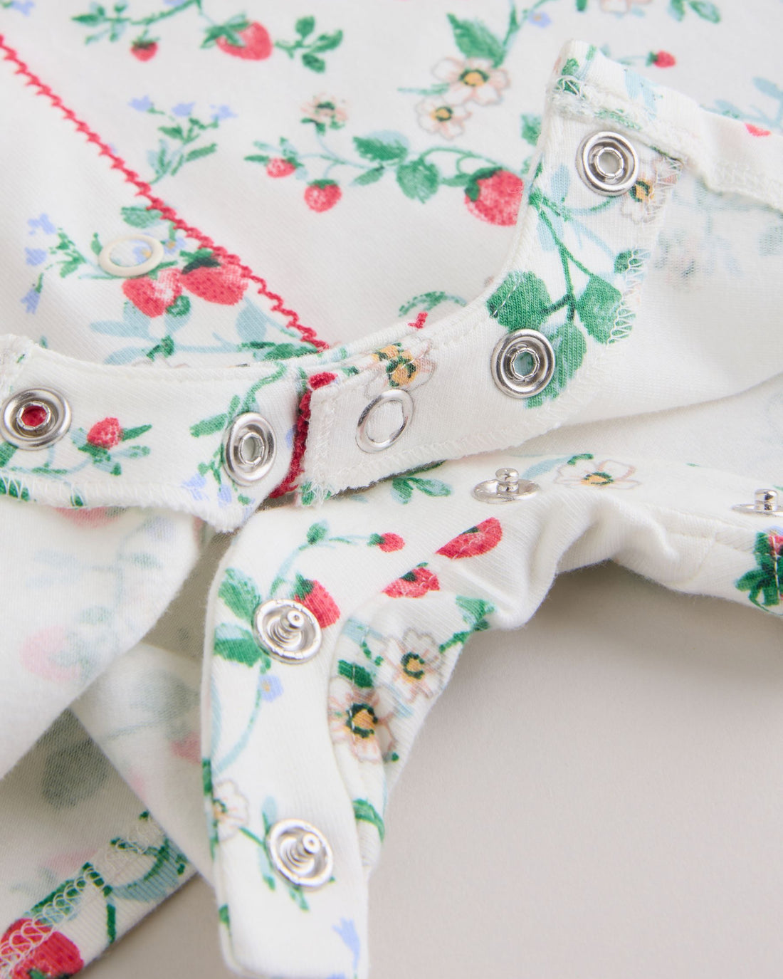 2-Pack Girl's Romper – Strawberry & Floral Print