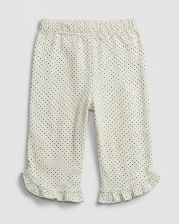 Girls Soft Cotton 3/4 Leggings polka print