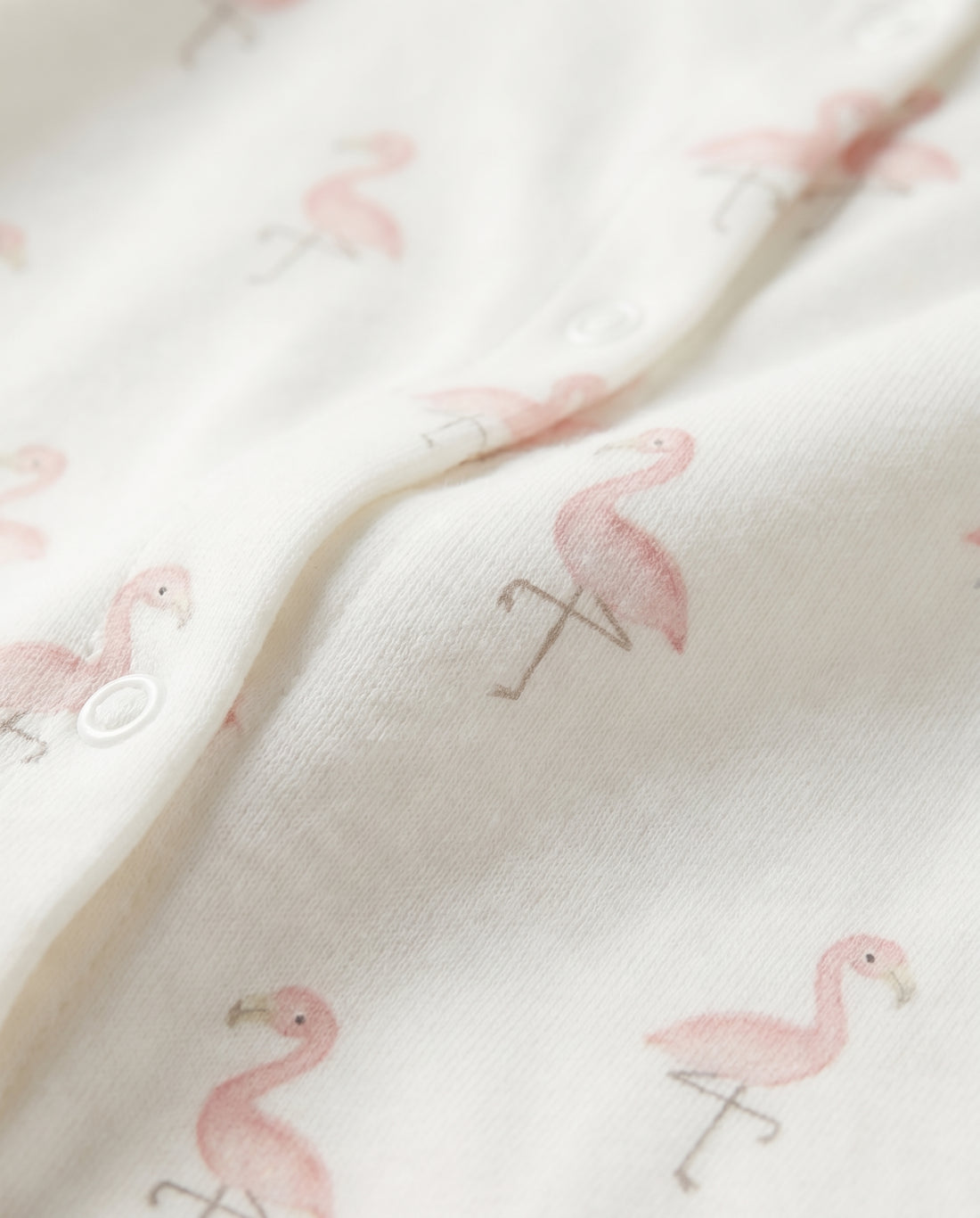 Girl's Short-Sleeve Romper – Flamingo Print