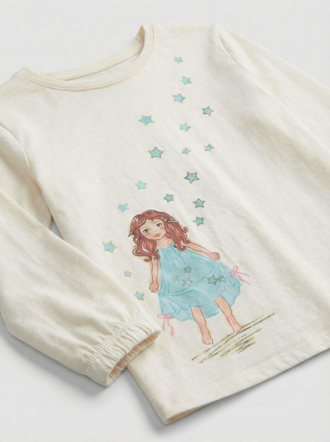 Girl's Pure Cotton T-shirt | Beige