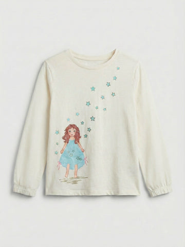 Girl's Pure Cotton T-shirt | Beige