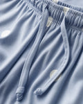 Girls’ Soft Cotton Palazzo Trouser – Blue Polka Dot Print close look at the waist line.