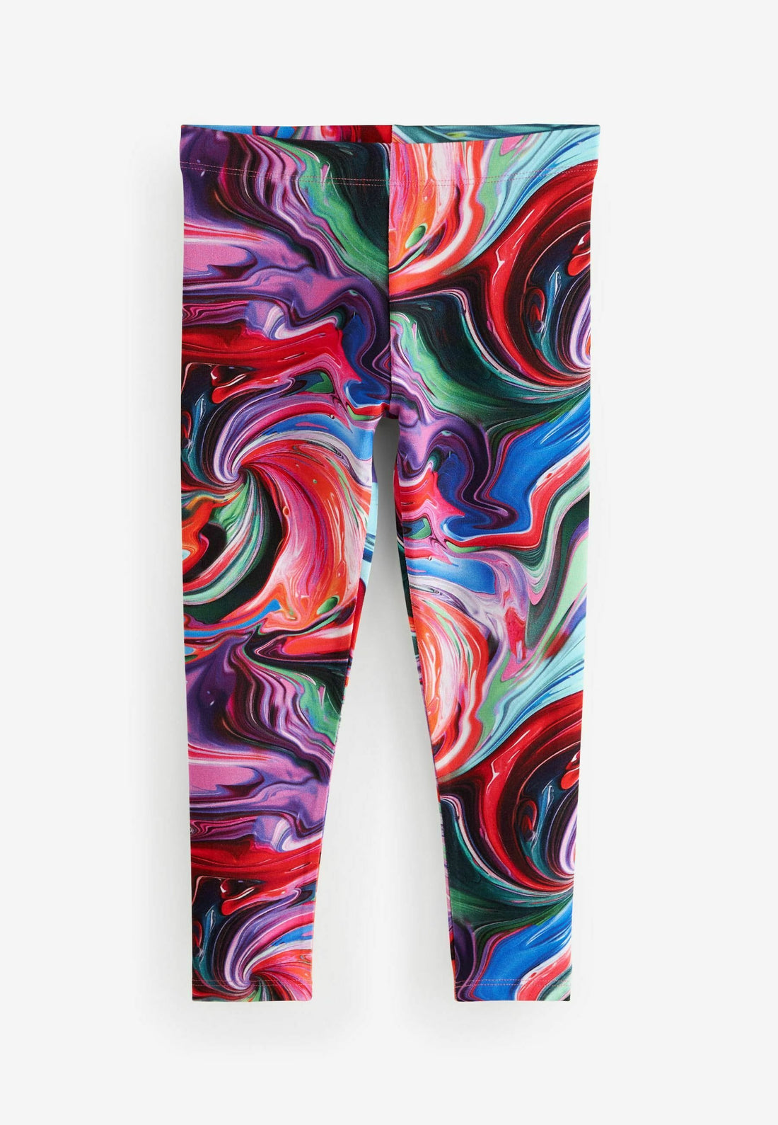 graffiti designed cotton leggings for kid girls