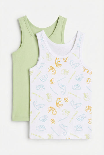 Pack of 2 Cotton Fabric Kid's Tank Tops