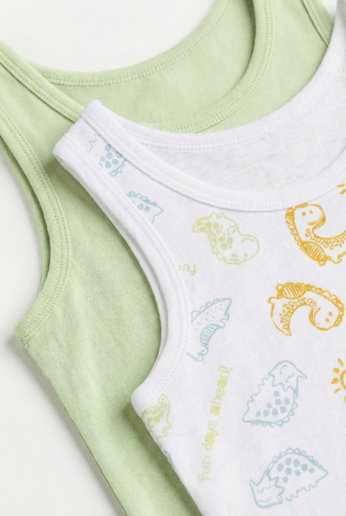 Pack of 2 Cotton Fabric Kid's Tank Tops