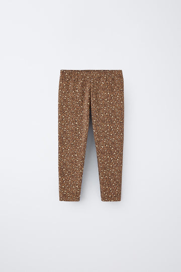 Girl's Leopard Print Cotton Leggings