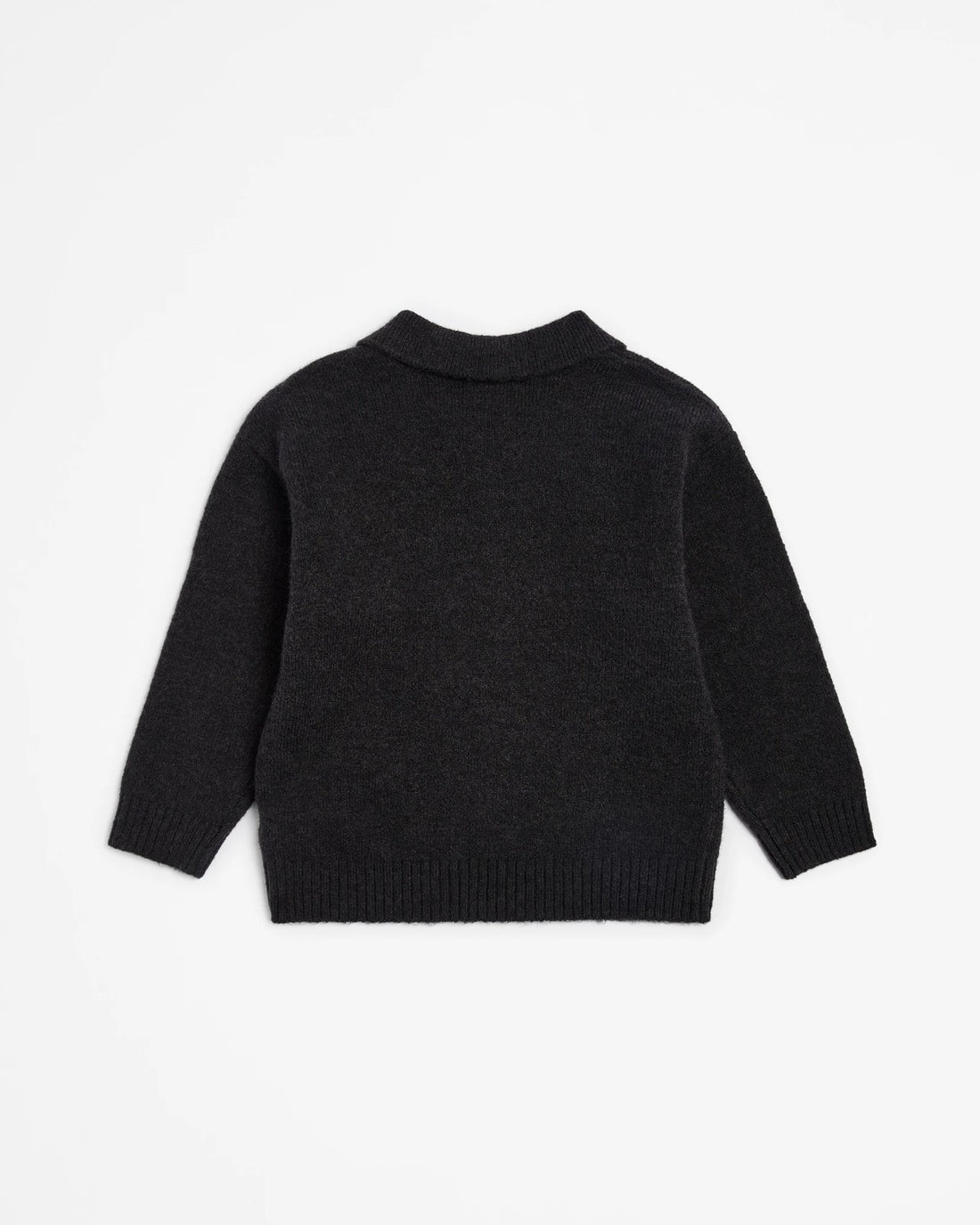 Kid's Knit Polo Jumper | Black