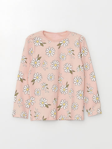 Toddler Girl's Long Sleeve Floral T-shirt
