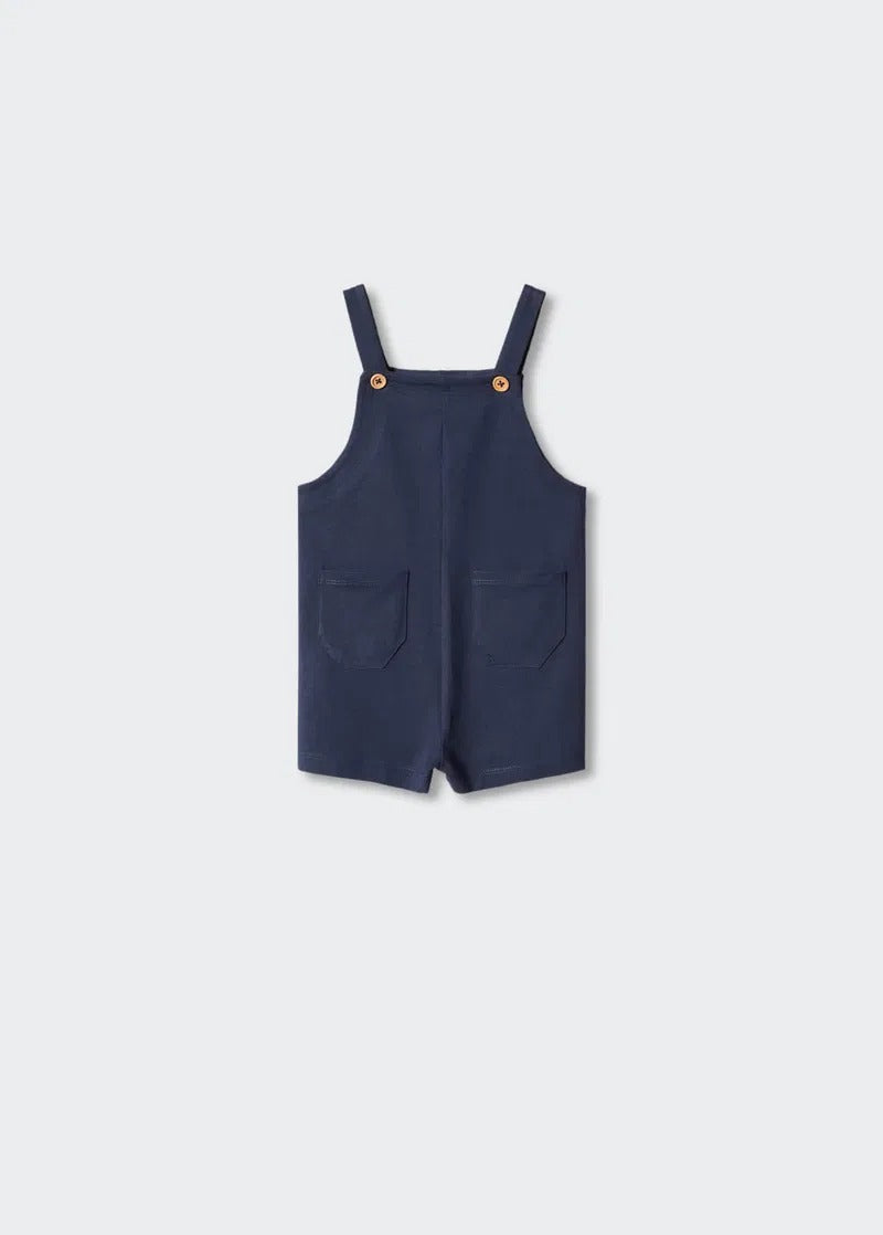 Navy Blue Cotton Dungaree for Toddlers