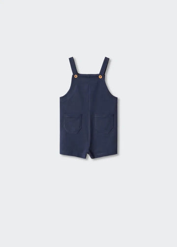 Navy Blue Cotton Dungaree for Toddlers