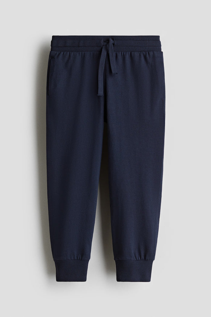 Boy's Cotton Fabric Joggers | Dark Navy – Ptex