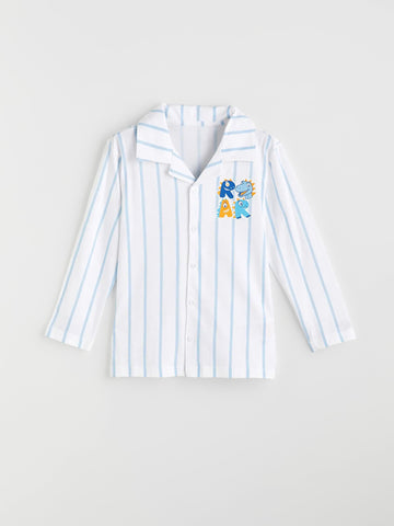 Pure Cotton Stripped Long Sleeve T-shirt