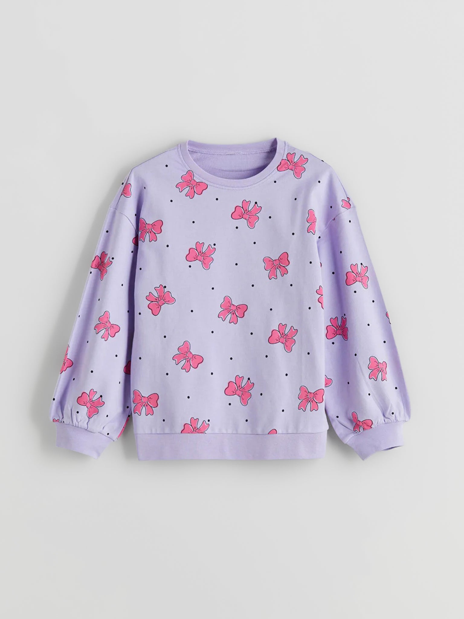 Girls' Bubblegum Bows Printed Sweatshirt