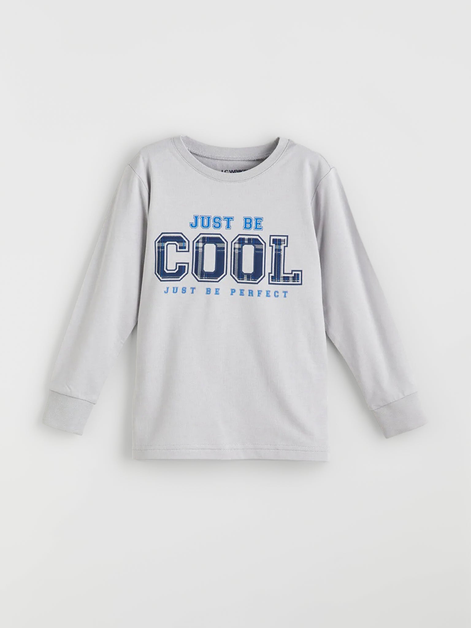 Boy's Grey “JUST BE COOL” Terry Fabric Sweatshirt
