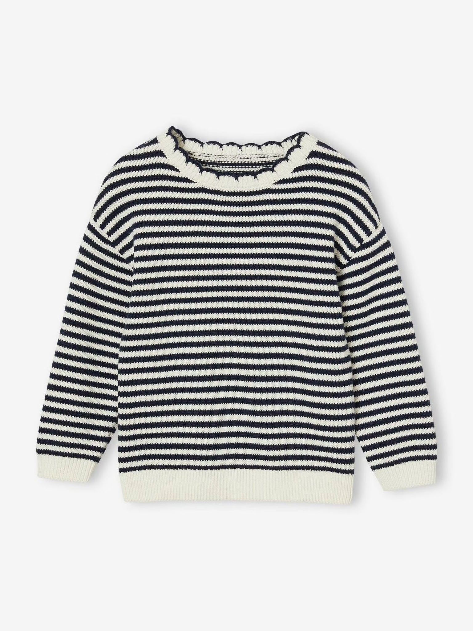 Nautical Navy & White Striped Jumper for Toddler Girls